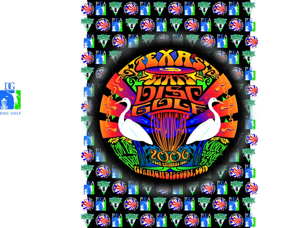 Playing card back design for the 2006 Texas State disc golf championships PDGA National Tour event